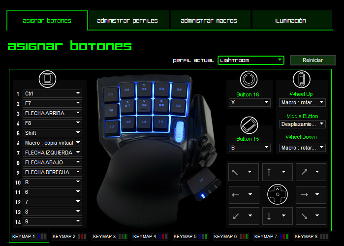 Programa de configuración de razer nostromo